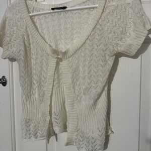 Chic Cream Knit Blouse